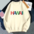 thumbnail image 2 of Vedolay Womens Fall Tops Women's Oversized Sweatshirts Pullover Hoodies Sweaters Long Sleeve with Pockets,Beige M, 2 of 3