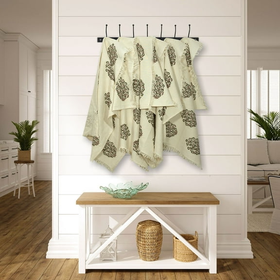 Waffle Weave Hand Block Print Towel by Fabdivine – Soft & Premium Cotton, 17" x 32", Set of 2,Guldasta