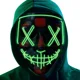thumbnail image 1 of Halloween Scary Cosplay Mask With Purple Light UpGreenNosize Gao Jinjia unisex, 1 of 2