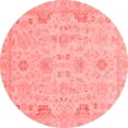 thumbnail image 1 of Ahgly Company Machine Washable Indoor Round Oriental Red Traditional Area Rugs, 7' Round, 1 of 4