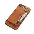 thumbnail image 7 of Allytechgroup Stylish iPhone 8 Plus/ 7 Plus Wallet Case, Secure Case for Apple iPhone 8 Plus/ 7 Plus, Multi-functional Durable, Ring Holder Hand Wrist Stand Shockproof Case for Women Men, Brown, 7 of 7