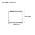 thumbnail image 2 of Square Beading Hoop Link Geometric Hollow Open Bezel Linking Ring 0.63"x0.63" Silver Tone for Jewelry Making 20pcs, 2 of 6