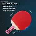 thumbnail image 6 of DHS Ping Pong Paddles Professional Table Tennis Racket with Hurricane Rubber Carrying Case - ITTF Approved Rubber for Tournament Play, 6 of 6