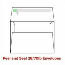 White Self Seal 28lb/70lb A7 Envelopes - Fits 5" x 7" Invitations / Greeting Cards - 100 Envelopes Per Pack