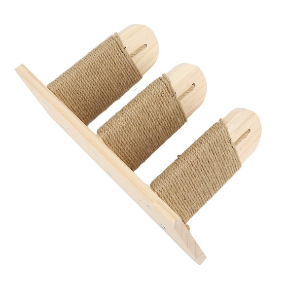 Cat Wall Shelves, Cat Wall Furniture Wood Cat Climbing Stairs with Hemp Rope Scratching, Cat Wall Mounted Climbing Steps Cat Perches Shelf Cat Supplies for Home Apartment