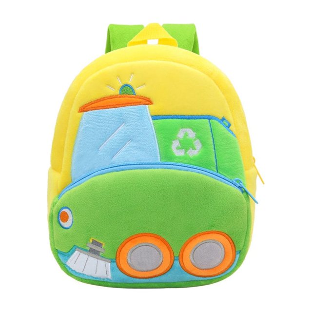 tamizeot Children Backpack Portable Cute Cartoon Boys Girls Automotive Pattern Zipper Adjustable Strap Snack Student Bag Birthday Gift Type 12