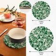 thumbnail image 3 of FREEAMG Green Ornament Round Trivets Pot Holders 2 Pcs, Heat Resistant Cotton Thread Weave Trivets for Hot Dishes, Cooking, Baking, Farmhouse, Kitchen Decor, 3 of 7