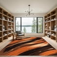 thumbnail image 2 of ODIKA 4'x6' Machine Washable Non-Slip Area Rug, Abstract Burnt Orange High Traffic Rug, Orange, 988842, 2 of 7