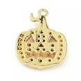 thumbnail image 2 of U8MO 10x Brass 18K Gold Plated Orange Cubic Zirconia Pendants Pumpkin Charms 18x14mm, 2 of 3
