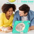 thumbnail image 3 of Case for iPad Air 11 Inch 2024, Kids Friendly Rugged Cover Built-in 360° Rotatable Stand-Hand/Shoulder Strap/Pencil Holder for iPad Pro 11 2022/2021/2020/2018/Air 4/Air 5, Mintgreen, 3 of 11