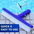 thumbnail image 4 of Cepillo de Plástico para Limpieza de Piscinas Zhivalor 25 Cerdas de Nailon Azul y Blanco, 4 of 5