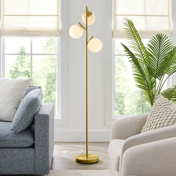 Better Homes & Gardens 3-Globe Floor Lamp Modern Freestanding Lamp Living Room w/Foot Switch