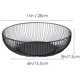 thumbnail image 2 of de alambre de metal para encimera, frutero, cesta, soporte para cocina | Decoración de mesa para el hogar moderna negra - 11 pulgadas (redondo C) Vhermosa Almohadas y Cojines, 2 of 4