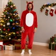 thumbnail image 3 of Pandaie Family Christmas Pajamas Matching Sets Womens Mens Kids Xmas Pjs Onesies Holiday Reindeer Sleepwear Outfits Plush Warm Winter Clothes Red XL, 3 of 6