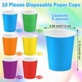 thumbnail image 3 of QYXQPYO Clearance 1 Pack of 10 Colorful Disposable Paper Cups 9 Ounce Disposable Paper Cups Party Cups Drinking Cups for Party DIY and Holiday, 3 of 4