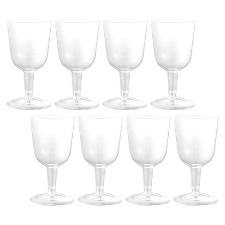 ACDANC 8 Pcs Plastic Wine Glass Dessert Cups Wine Glasses Plastic Party Wine Cups Clear Plastic Wine Cups