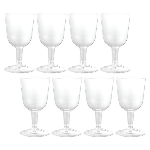 ACDANC 8 Pcs Plastic Wine Glass Dessert Cups Wine Glasses Plastic Party Wine Cups Clear Plastic Wine Cups