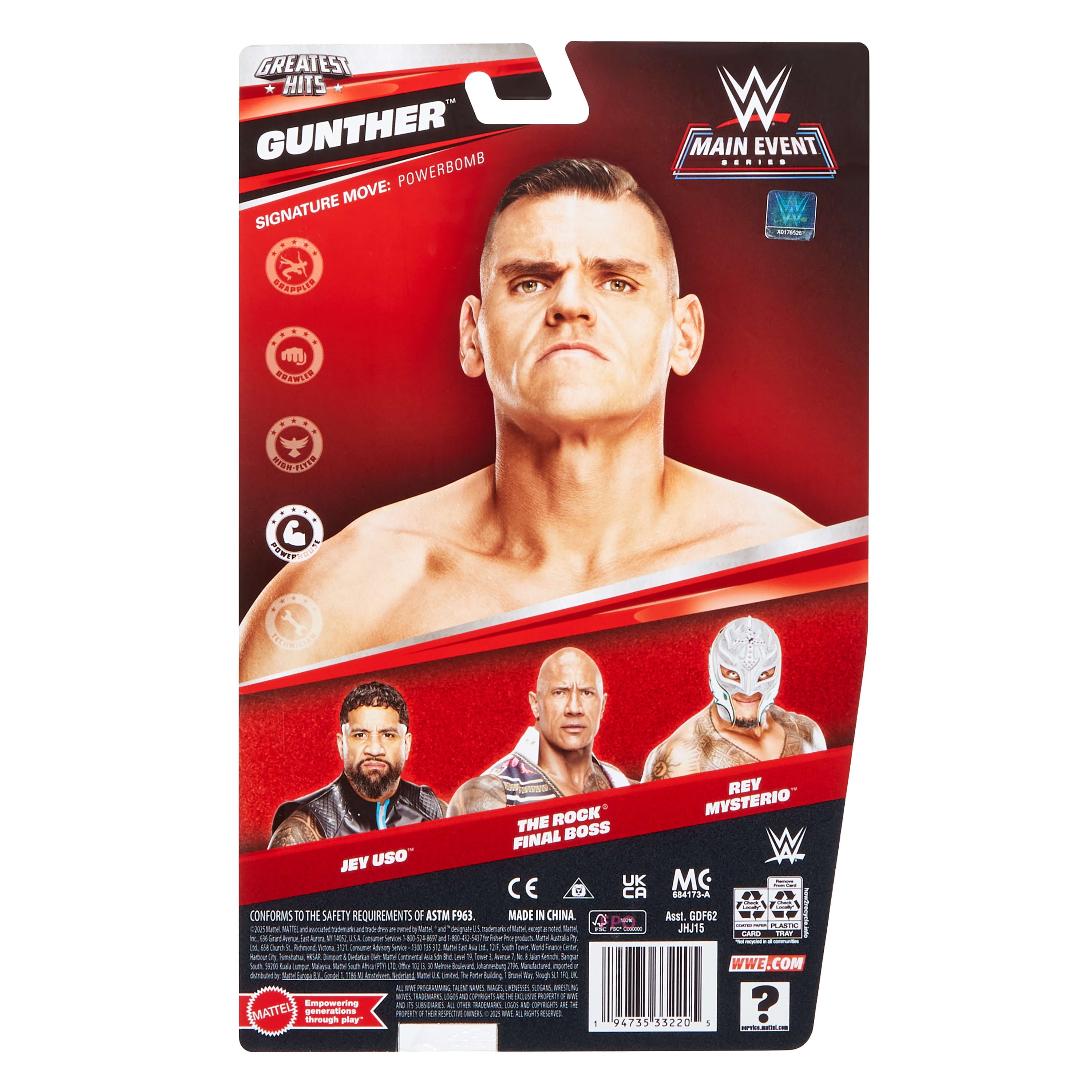 WWE-Figurine articulée Main Event Gunther