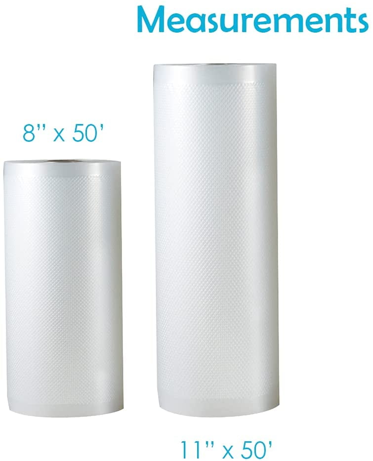 Vacuum Sealer Rolls Sous Vide Bags Two (2) Large 11 inch x 50 ft