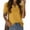 Yellow, variant on Patlollav Clearance Womens Loose Casual Short Sleeve V-Neck Solid Casual Blouse T-Shirt Tunic Tops