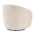 thumbnail image 5 of NPD Furniture Regina Velvet Swivel Accent Arm Chair in Dainty Cream, 5 of 12