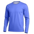 thumbnail image 4 of Hvogkswy Workout Shirts for Men Solid Crew Neck Long Sleeve Base Layer T-Shirt Thin Breathable Sport Fitness Pullover Top, Size S-3XL, 4 of 7