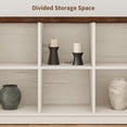 thumbnail image 6 of Danolapsi 3 Tier Farmhouse Horizontal Bookcase,8 Cube Storage Organizer Bookshelf, 62 Inch Wood Storage Bookcase for Entryway, Long Low Bookshelves for Living Room, 6 of 9