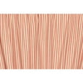 thumbnail image 2 of VHC Brands Sawyer Mill Ticking Striped Cotton Farmhouse Curtains Rod Pocket Drawstring Ties Prairie Panel Pair, Red, 2 of 7