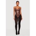 thumbnail image 3 of Women's Leather Look Ruched Bustier Bodysuit, 3 of 5