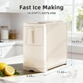 thumbnail image 5 of Portable Countertop Ice Maker,18Lbs/24H Bullet Ice Machine,7-Min 6Pcs Fast Ice Making Self-Cleaning,One-Touch Operation,Removable Lid Easy to Clean,Inculde Ice Scoop for Home,Kitchen,Office,RV(Beige), 5 of 8