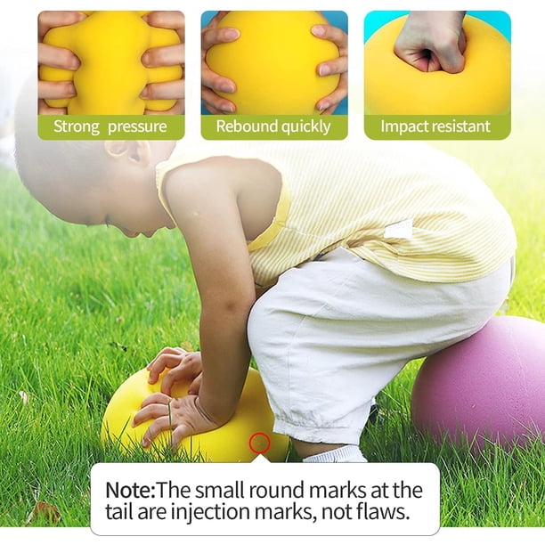 Homotte Lot de 4 balles de sport gonflables arc-en-ciel 21,6 cm | Rainbow Football, Basketball, Soccer, Volleyball for Kids, Outdoor Playground Toy Balls Set w/Pump, Bulk Available