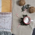 thumbnail image 2 of Navy & Golden Brown - 71" Brushed Acrylic Faux Fur Pocket Scarf, 2 of 4