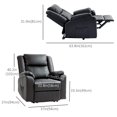 thumbnail image 3 of HOMCOM Fauteuil Inclinable pour Salon avec Repose-Pieds et Poches Latérales, 3 of 10