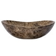 thumbnail image 2 of Eden Bath EB-S060DE-P 19.7 x 13 x 5.9 in. Polished Emperador Marble Stone Canoe Sink, Dark, 2 of 12