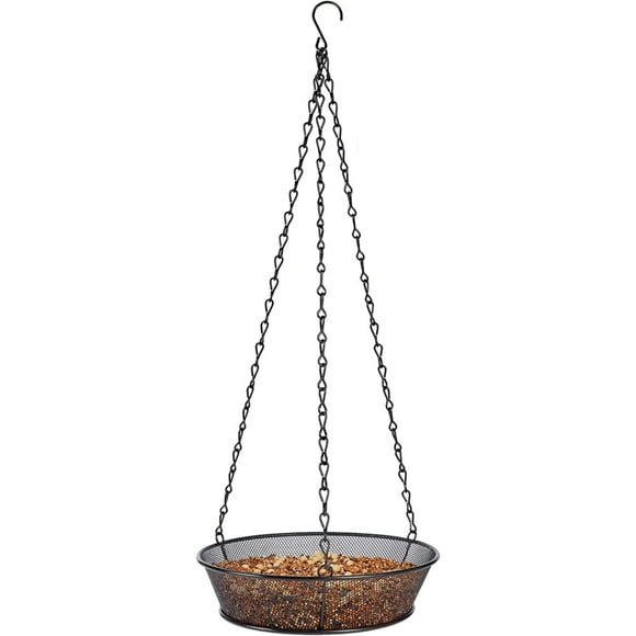 DEBGFS Plateau Suspendu pour Mangeoire à Oiseaux, Plateau Suspendu en Métal pour Mangeoires à Oiseaux, Décoration de Jardin Extérieur