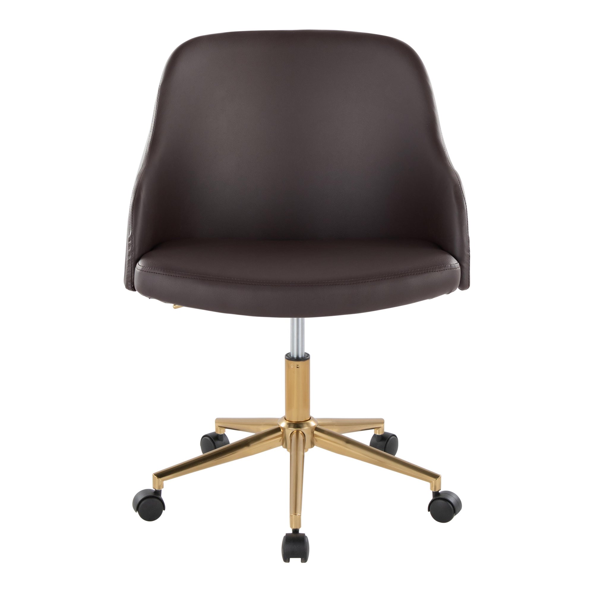 gold metal office chair with product