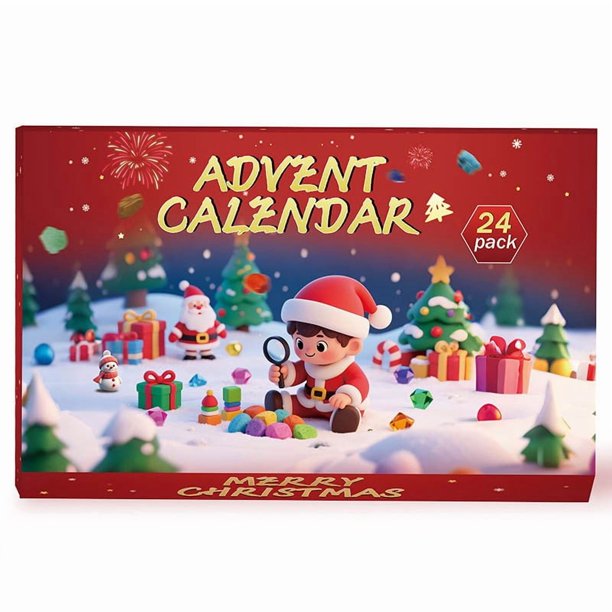 Calendario de Adviento de Navidad de 24 Cuadrículas de Cristal Calendario de Adviento de Cristal 2025