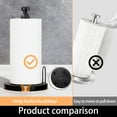 thumbnail image 2 of HDS Paper Towel Holder Free Standing,One-Handed Kitchen Tear Paper Towel Stand Bathroom Paper Towel Holder Stainless Steel, Black, 2 of 6