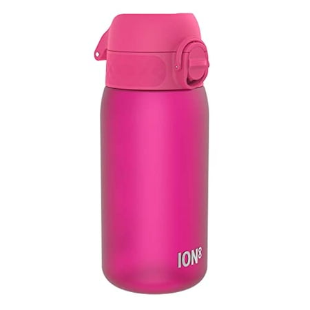 

Ion8 Sport Water Bottle- Leakproof and BPA-free Water Bottle - Fits in Lunch Boxes Handbags Car Cup Holders Backpacks and Bike Holders 12 oz / 350 ml (Pack of 1) - OneTouch 2.0 - Pink 2.0