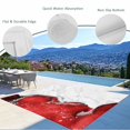 thumbnail image 3 of Outdoor Rug 3x5 ft Red Marble Outdoor Large Area Rug Non Slip Rubber White Modern Abstract Art Luxury Fluid Front Door Mat RV Rug Carpet Patio Outdoor Rugs for Backyard Balcony Deck Porch Indoor, 3 of 9