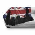thumbnail image 3 of Union Jack Soft Flannel Fleece Blanket, Houses of the Parliament Silhouette on UK Flag Historic Urban Skyline, Cozy Plush for Indoor and Outdoor Use, 60" x 80", Royal Blue Black Red, by Ambesonne, 3 of 6