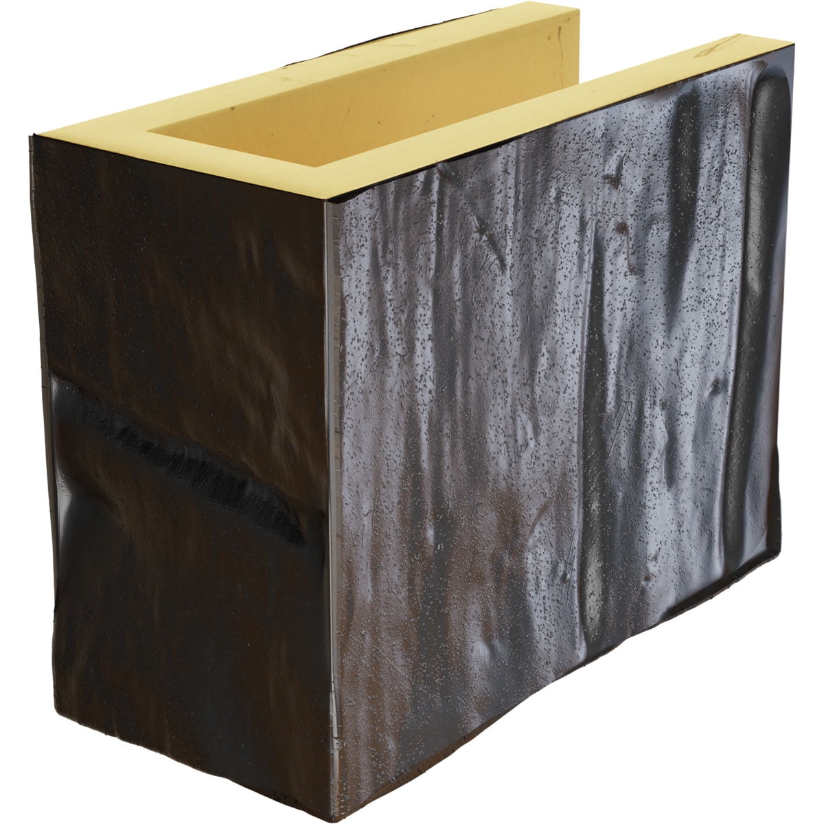 Ekena Millwork 4"H x 4"D x 72"W Riverwood Faux Wood Fireplace Mantel Kit w/ Alamo Corbels, Burnished Mahogany