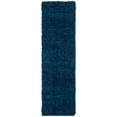 thumbnail image 2 of SAFAVIEH Fontana Jamie Solid Plush Shag Runner Rug, Blue, 2'3" x 8', 2 of 8