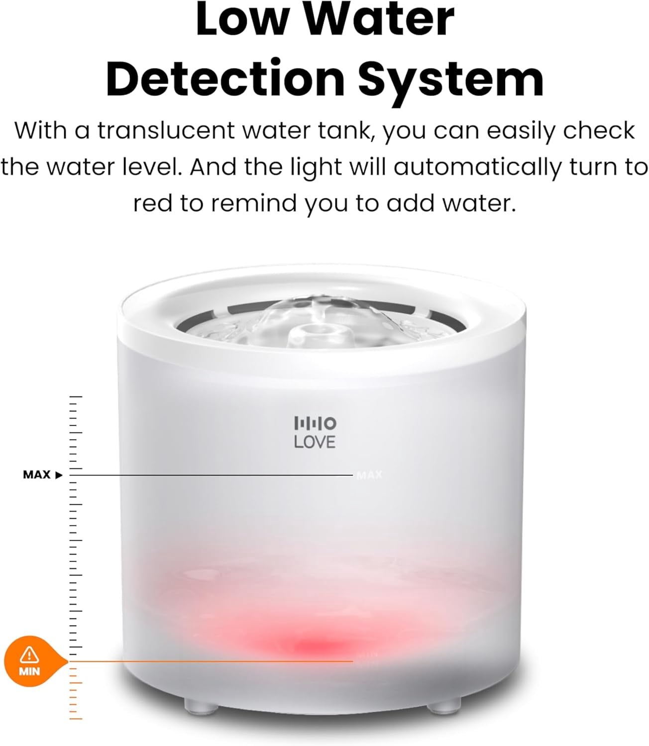 HHOLOVE Cat Water Fountain with Wireless Pump 1.6L/54oz, Automatic Pet Water Fountain Ultra Quiet for Cats and Dogs, Easy to Clean and Assemble, 1 Filter Included, White