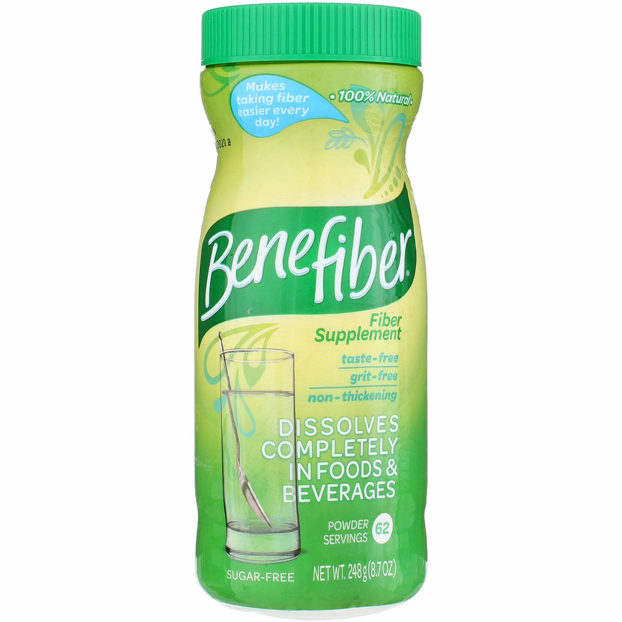 Benefiber Original Fiber Supplement Powder, Taste Free, 8.7 oz (2 pack)