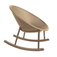 thumbnail image 3 of 2xhome Luxury Glam Organic Modern Patio Rocking Chairs, Egg-Shaped Lounge Rockers, All-Weather Plastic Indoor Outdoor Accent Chairs with Breathable Perforated Design for Patio, Balcony, Sunroom, 3 of 9