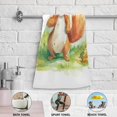 thumbnail image 4 of Dreamtimes Cute Squirrel Animals Dish Towels Kitchen Towel 2 PCS, Autumn Fall Hand Towels Ultra Soft and Highly Absorbent,Decorative Fingertip Face Towel for Bathroom Hotel, 28.3"x14.4", 4 of 5