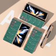 thumbnail image 4 of Gift compatible Samsung Galaxy Z Fold5 5g Phone Case Leather + Pc Canopy Texture Electroplating Cover, 4 of 5