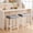 Grey, variant on 24 Inch Backless Saddle Bar Stools Set of 2, PU Leather Cushion Counter Height Barstools, for Kitchen Counter, Home Bar