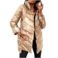 thumbnail image 2 of LOVZFMLL Vestes pour Femmes Manteau Chaud à Manches Longues Vestes à Capuche Col Veste Ajustée d'Hiver, 2 of 6
